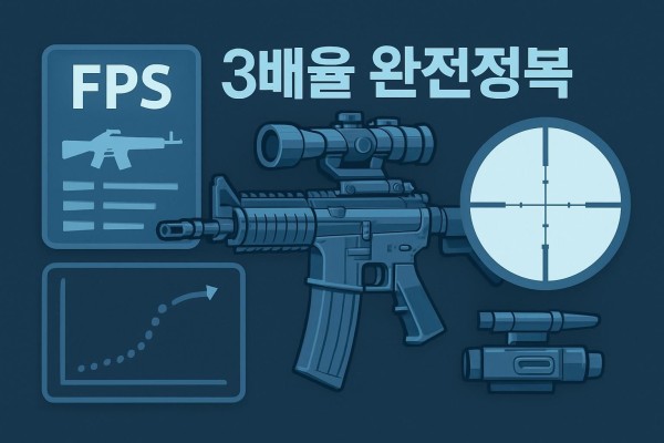 3배율 조준 스코프 예시